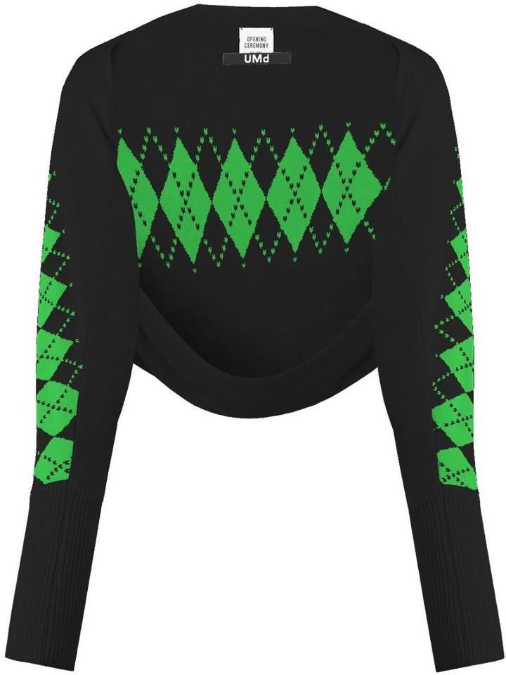 Umd X Opening Ceremony Shrug Cardigan, Women's, Green, Merino, Opening Ceremony
