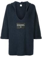 Chanel Vintage Cashmere Tied Knitted Blouse - Blue
