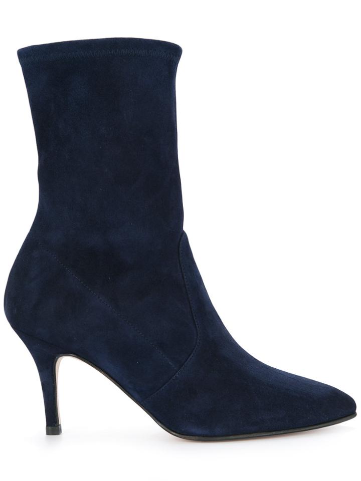 Stuart Weitzman Cling Sock Boots - Blue