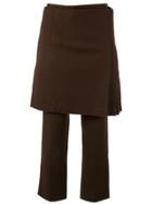 Comme Des Garçons Vintage Trousers With A Wrap-over Skirt - Brown