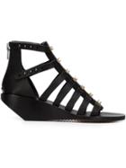 Rick Owens Studded Sandals, Women's, Size: 38, Black, Leather