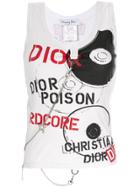 Christian Dior Vintage Logo Print Tank Top - White