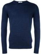 Paolo Pecora Crew Neck Jumper, Men's, Size: Xxl, Blue, Wool