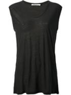 T By Alexander Wang Loose Fit Vest, Women's, Size: Medium, Black, Rayon/silk