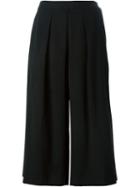Michael Michael Kors Pleated Culottes, Women's, Size: 2, Black, Virgin Wool/polyamide/spandex/elastane