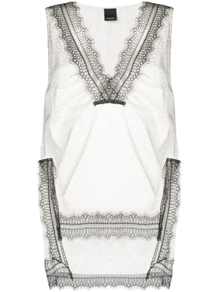 Pinko Lace Loose Blouse - White