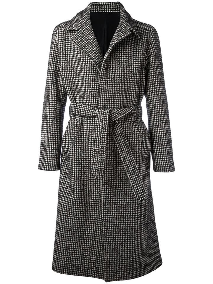 Ami Alexandre Mattiussi Long Belted Coat - Black