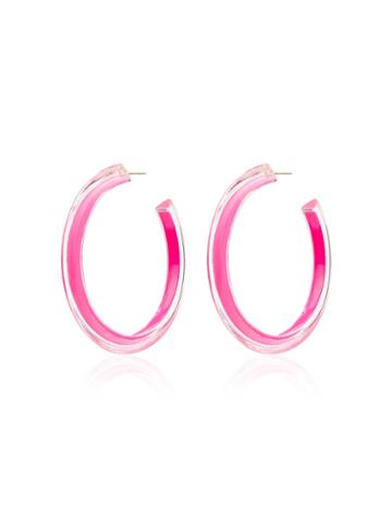 Alison Lou Jelly Hoop Earrings - Pink