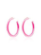 Alison Lou Jelly Hoop Earrings - Pink