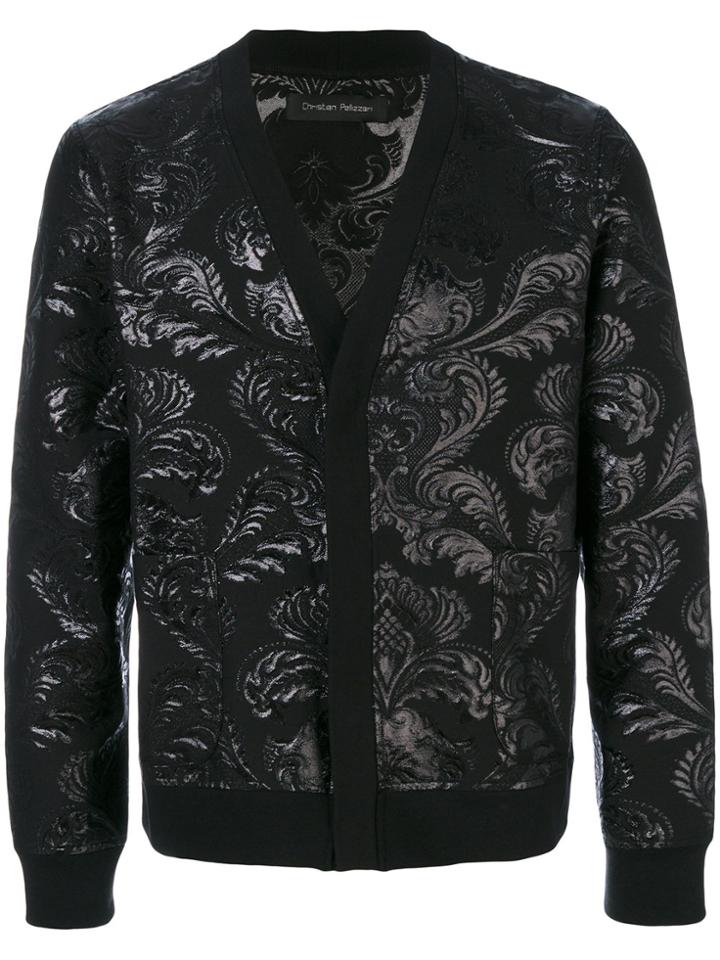 Christian Pellizzari Jacquard Buttoned Cardigan - Black