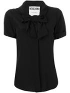 Moschino Bow Detail Blouse, Women's, Size: 40, Black, Silk