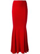 Norma Kamali - Fishtail Skirt - Women - Polyester/spandex/elastane - M, Red, Polyester/spandex/elastane