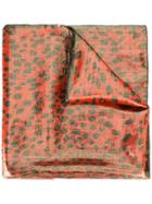 Roberto Cavalli Animal Print Scarf, Women's, Red, Silk/polyester