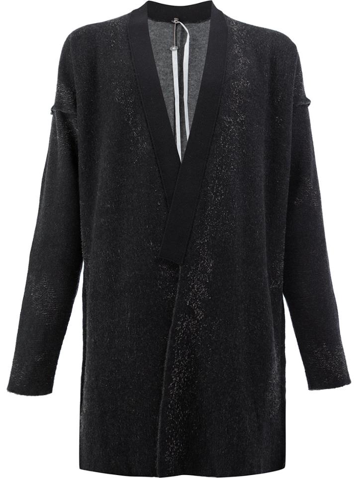 Label Under Construction Long Open Cardigan - Grey