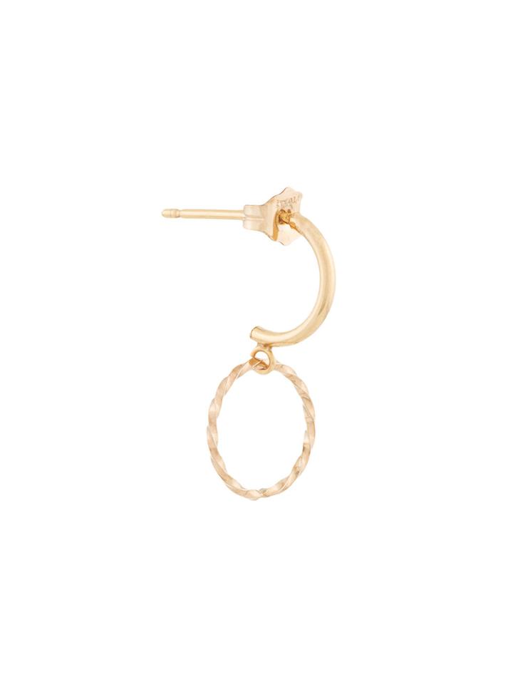 Petite Grand Gold Circle Mix And Match Earring - Metallic