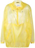 Maison Margiela Sheer Hooded Jacket, Women's, Size: 40, Yellow/orange