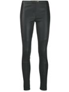 Plein Sport Panelled Wet Look Leggings - Black