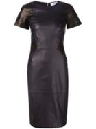 Prabal Gurung Leather Panel Shortsleeved Dress