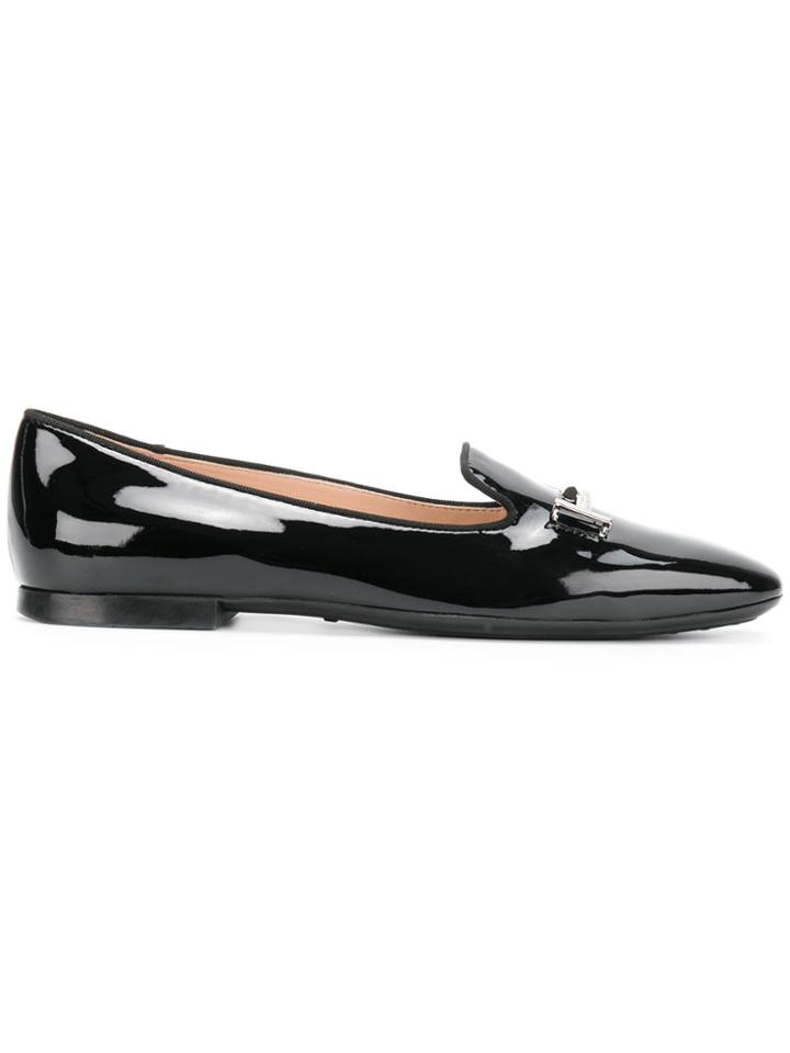 Tod's Double T Slippers - Black