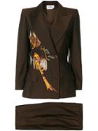 Givenchy Vintage Haute Couture Skirt Suit - Brown