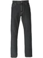 Canali Straight Leg Jeans, Men's, Size: 48, Grey, Cotton/cashmere