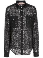 Nº21 Lace Button-up Shirt - Black