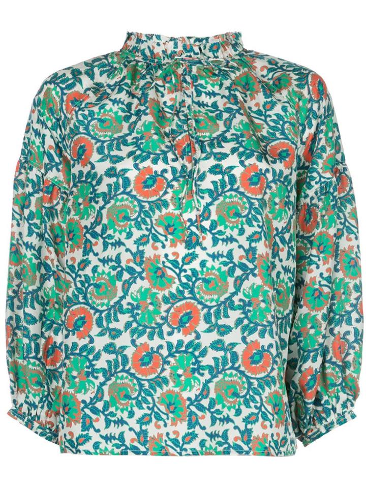 Apiece Apart Floral-print Blouse - Green
