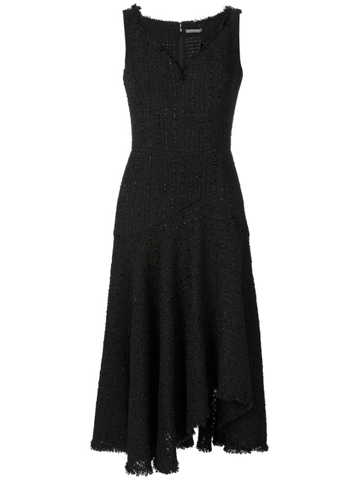 Alexander Mcqueen Bouclé A-line Dress - Black
