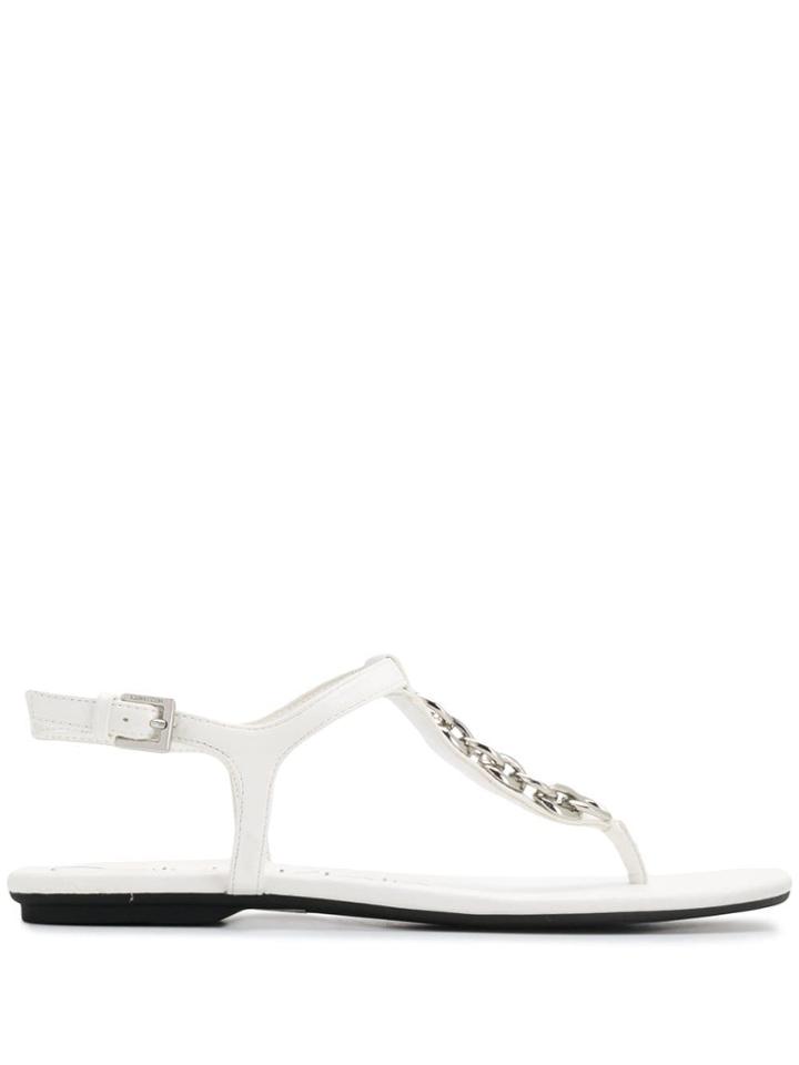 Calvin Klein Chain Link Sandals - White