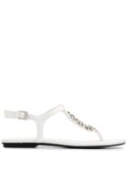 Calvin Klein Chain Link Sandals - White