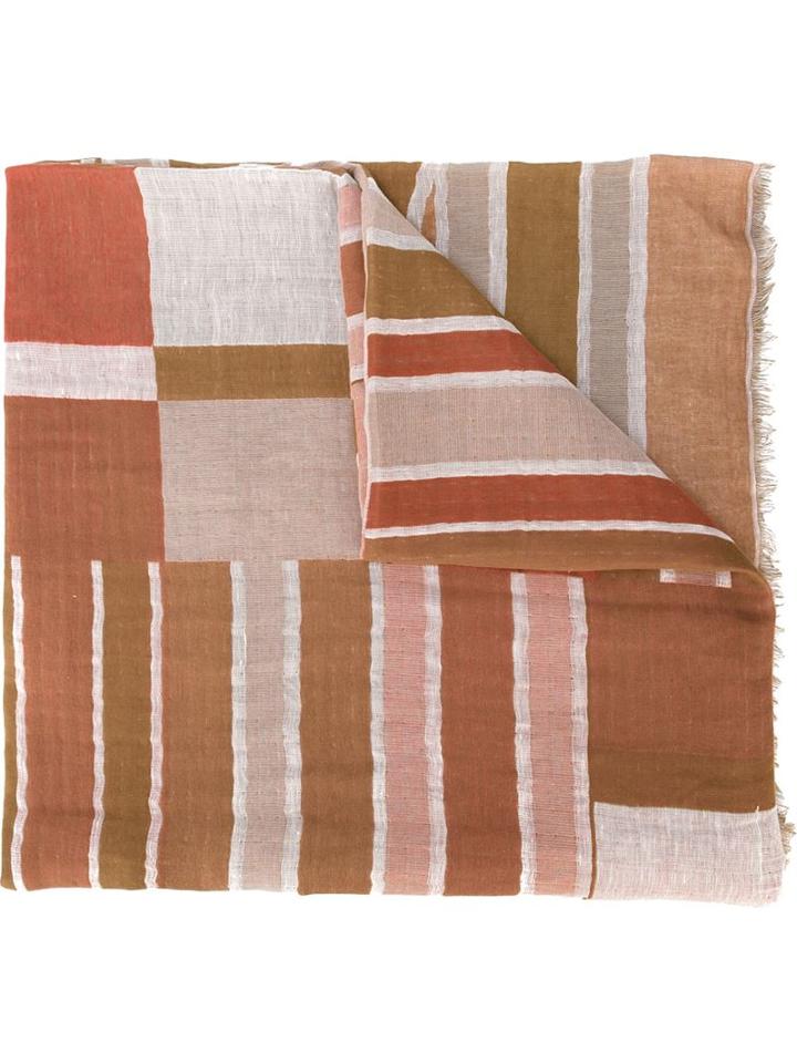 Humanoid Colour Block Scarf, Women's, Nude/neutrals, Cotton/linen/flax