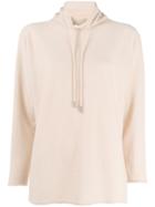 Lamberto Losani Drawstring Turtle Neck Jumper - Neutrals