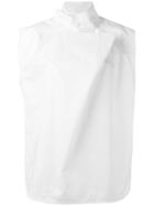 Marni Asymmetric Mandarin Collar Blouse - White