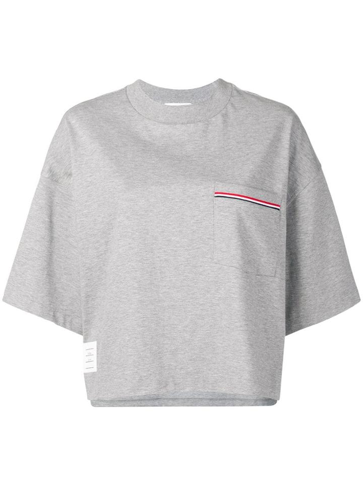 Thom Browne Jersey Oversized Pocket Tee - Grey