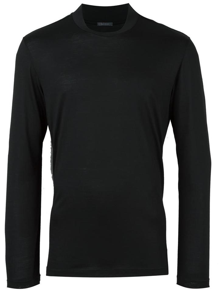 Pal Zileri Stand Up Collar Jumper, Men's, Size: Medium, Black, Wool