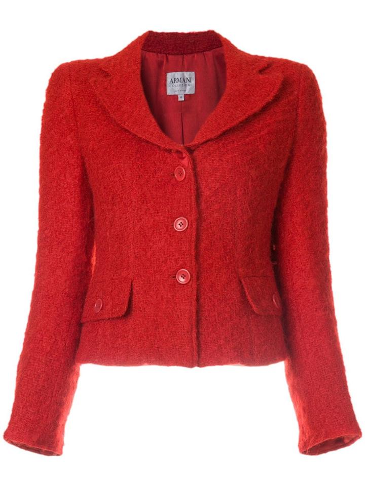 Armani Vintage Fitted Jacket - Red