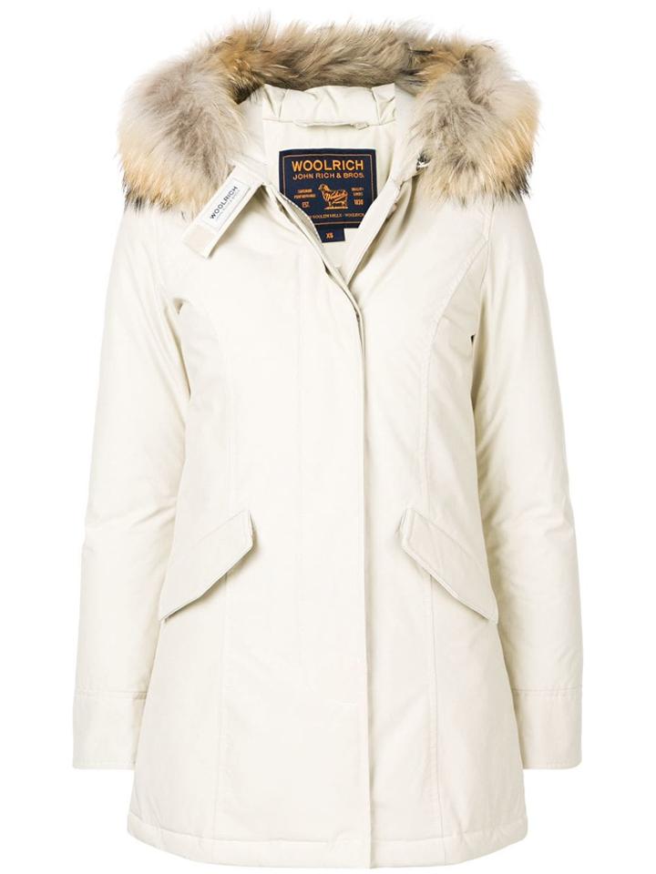 Woolrich Hooded Padded Coat - White