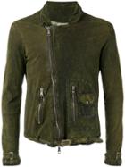 Giorgio Brato Zip Up Jacket, Men's, Size: 46, Green, Leather