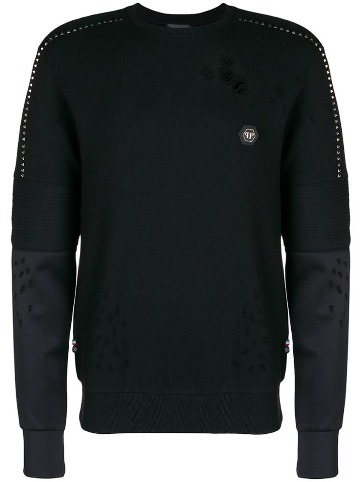 Philipp Plein Distressed Jumper - Black