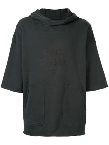 Black Means Oversized Logo Hoodie - Grey