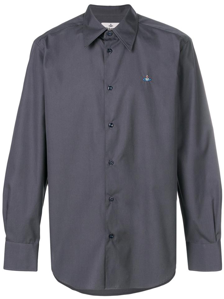 Vivienne Westwood Firm Poplin Cutaway Shirt - Grey