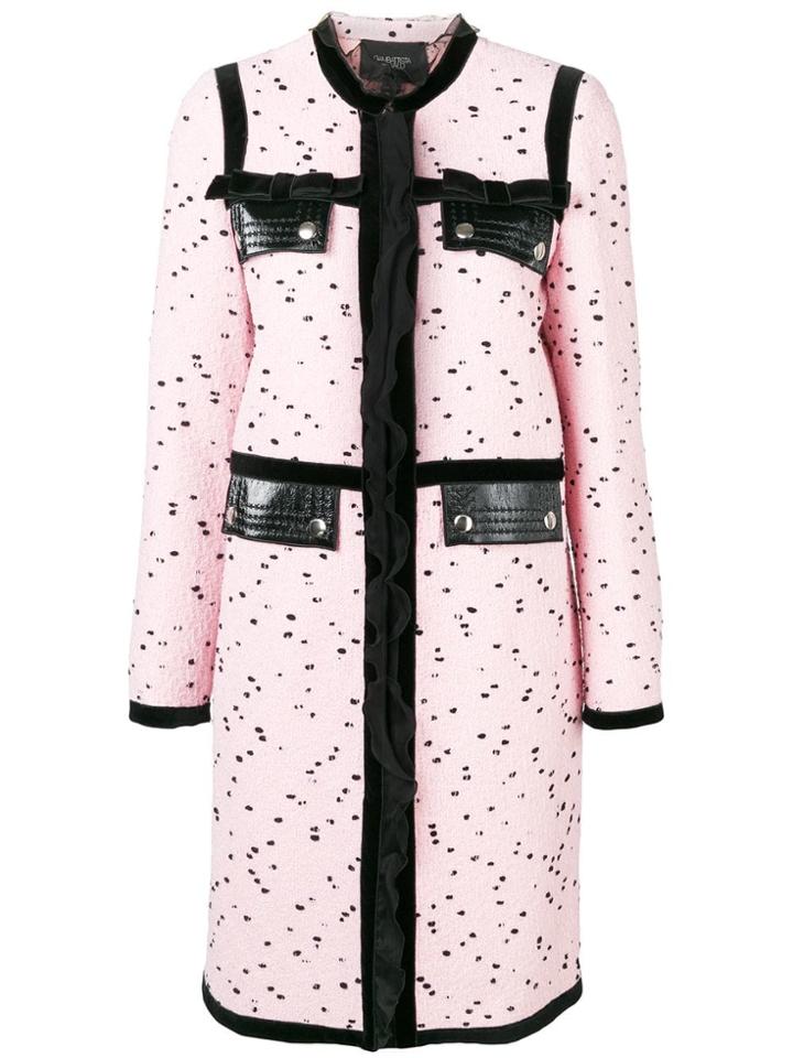 Giambattista Valli Dotted Single Breasted Coat - Pink