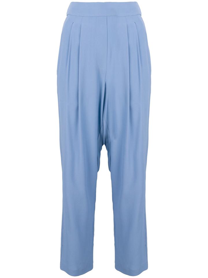 Erika Cavallini Loose Fit High-waisted Trousers - Blue