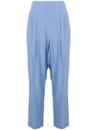 Erika Cavallini Loose Fit High-waisted Trousers - Blue