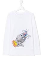 Stella Mccartney Kids 'barley' Rocket Man T-shirt, Girl's, Size: 14 Yrs, White
