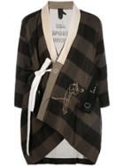 Bernhard Willhelm Checkered Wrap-style Coat - Green