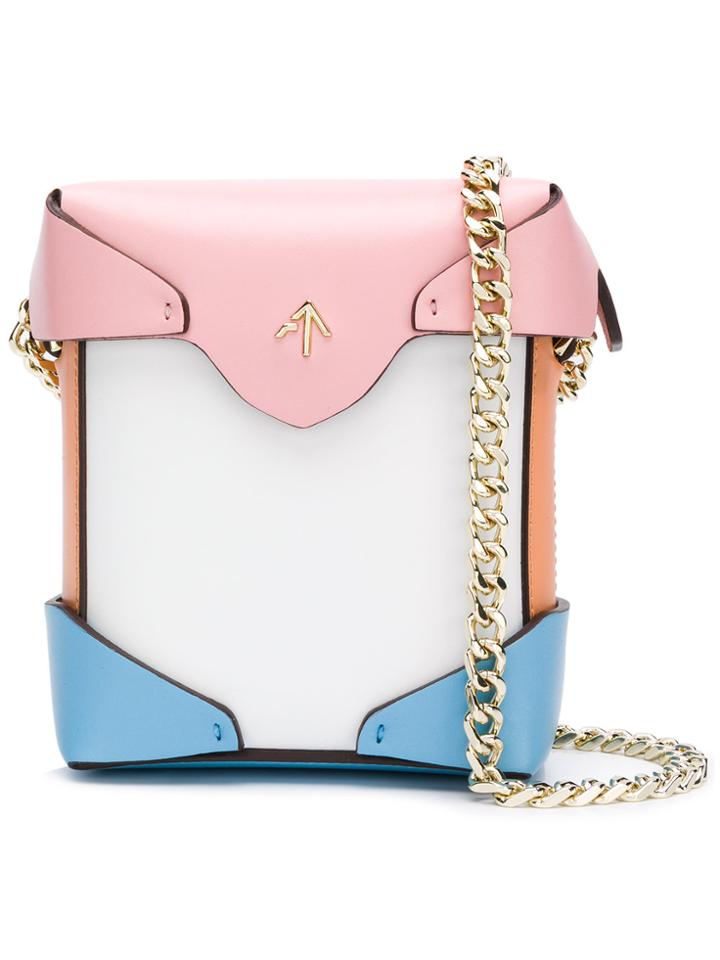 Manu Atelier Micro Pristine Cross Body Bag - White