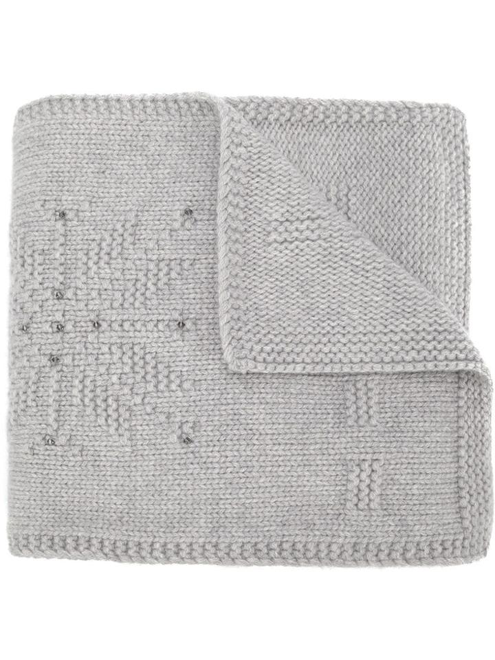 Loro Piana Beaded Scarf - Grey