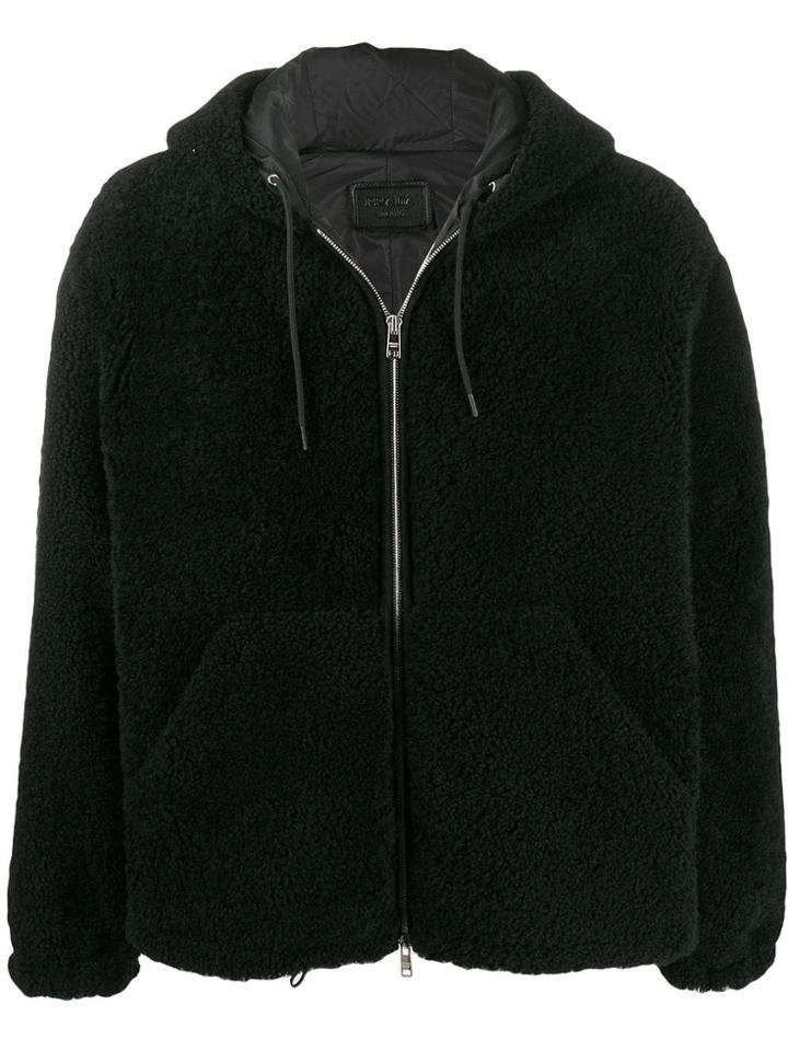 Prada Padded Shearling Jacket - Black