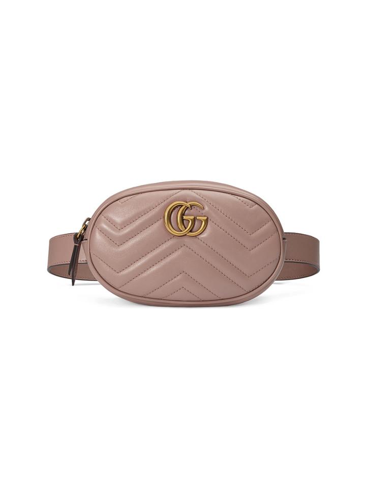 Gucci Gg Marmont Matelassé Belt Bag - Nude & Neutrals